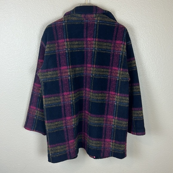 BERNIE MULTICOLORED PLAID WOOL BLEND SHACKET JACKET - Picture 11 of 12